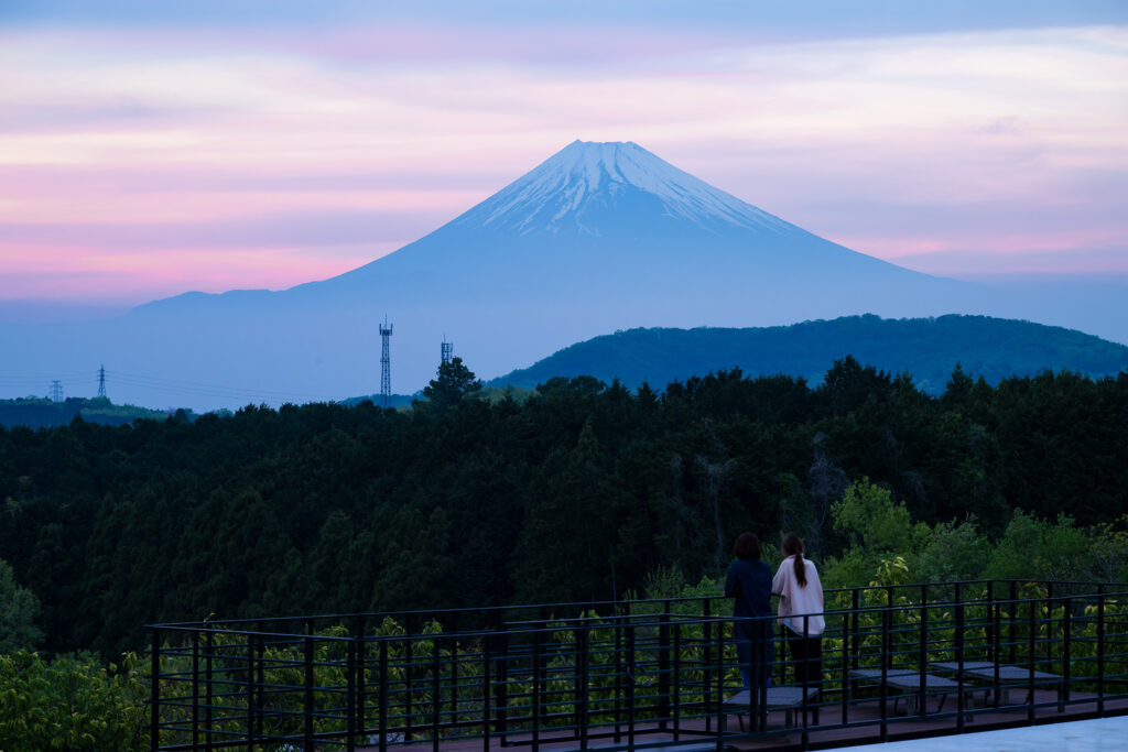 「中伊豆EAST WINDS VILLAGE」から長めっる富士山の雄大な眺め